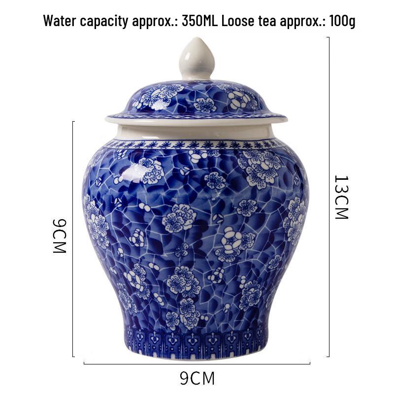 Retro Celadon Ceramic Tea Caddy