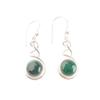 Natural Green Malachite 925 Sterling Silver Drop & Dangle Earrings For Her 1.67" CE-14-23