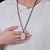 Natural Hotan Jade Wushi Brand Pendant Women's Necklace Birthday Gift for Girlfriend and Wife with Certificate