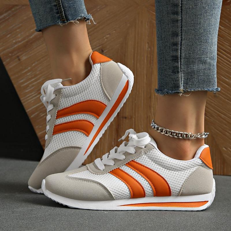 Women's large-size casual sports shoes New mesh versatile flat shoes Little white shoes