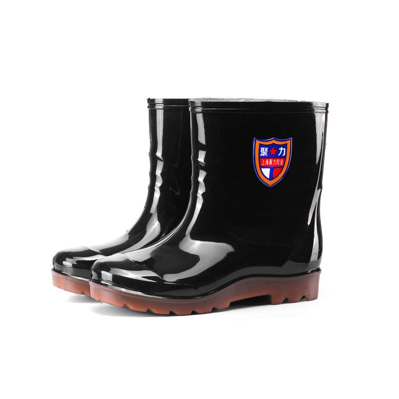 Summer brown men's quick-drying without lining workshop work labor protection water glue boots beef tendon anti-skid water shoes