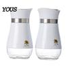Stainless Steel Spice Containers 2PCS Glass Seasoning Jar, Moisture Proof Kitchen Organization Accessories Holders, Nordic Style Refillable Dispenser