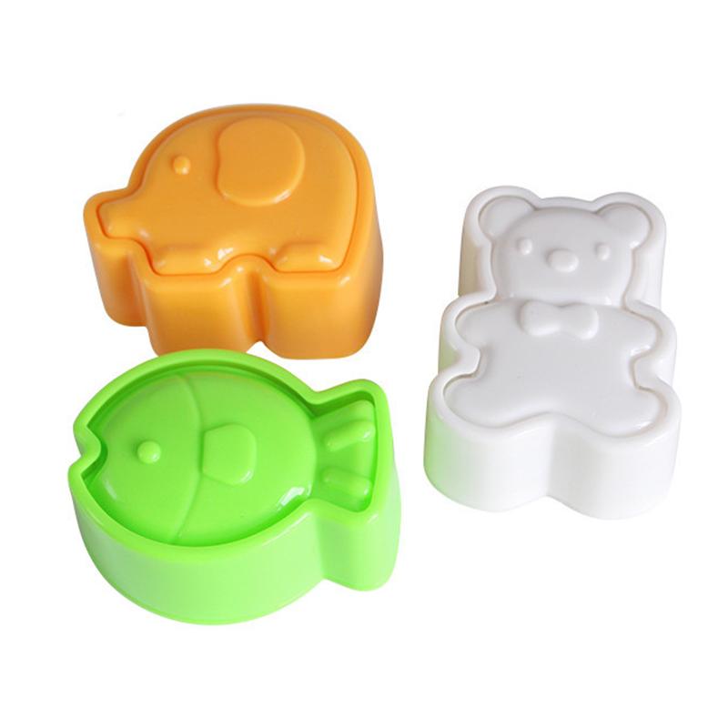 3Pcs Cartoon Shape Rice Ball Set Sushi Roll Sushi Mold Rice Ball Bento Press Mold Diy Tools Kitchen Accessories