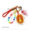 Cartoon Fluffy Hair Cool Girl Keychain - Milk Tea Series Keychain Bag Accessories For Trendy Girls' Creative Gifts
