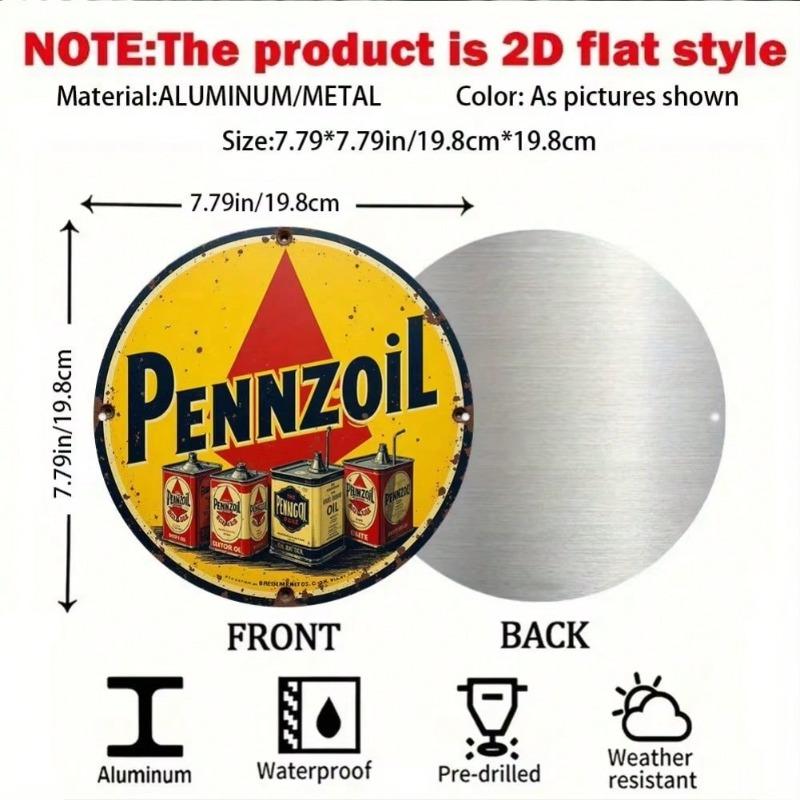 Vintage Pennzoil Metal Tin Sign Retro Wall Decor Advertising Art Rustic Garage Decor