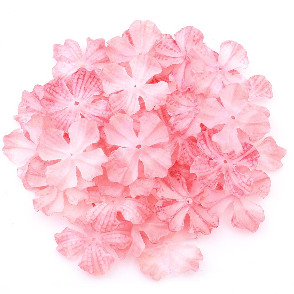 60Pcs Artificial Flower Head for Crafts Headwear Home Wedding Decoration Scrapbooking Clothing Sewing Fake Flowers Accessories