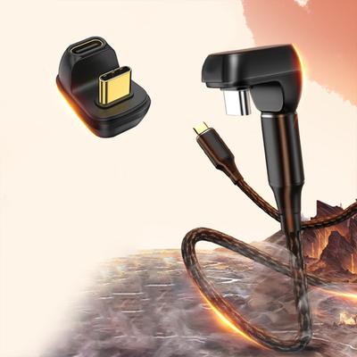 U Shaped 180 Degree Type C Adapter Support 100W Fast Charging and 40Gbps Data Transmission With/without 8K Video Output