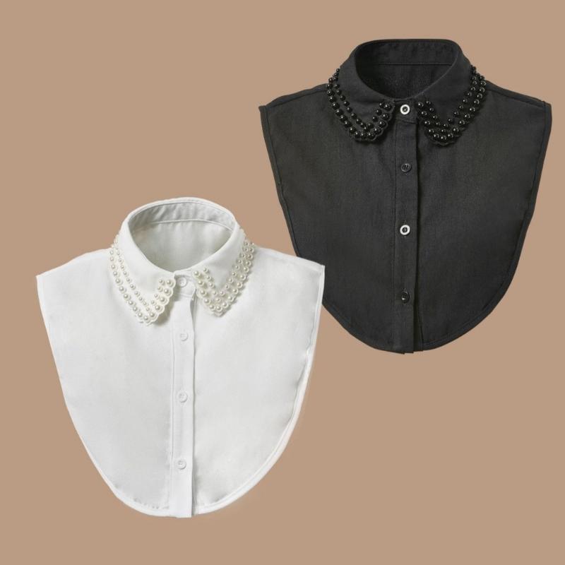 Detachable Lapel Collar False Elaborate Girls Collar Accessory Jeweled Collar Rocker Art Decorative False Shawl