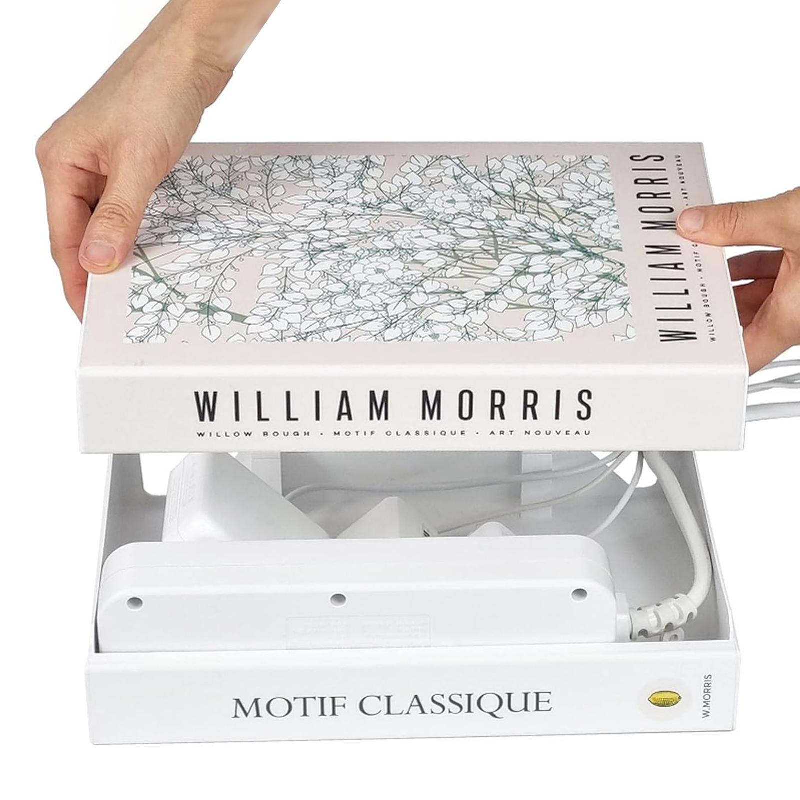 

Book Shaped Cord Organiser To Conceal Power Strip Multipurpose Power Strip Box Large Capacity Desk Cable Management Box For Home