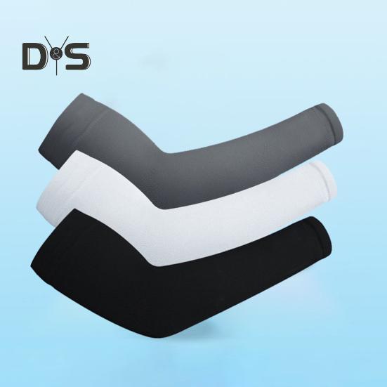 3 Pairs Ice Sleeves High Elasticity Comfortable Breathable Versatile Basic Solid Color Style UV Protection Sleeves