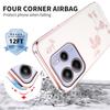 KADEM For Xiaomi Redmi Note 14 4G (164.84mm) Case Flower Rhinestone Decor Electroplating TPU Phone Cover