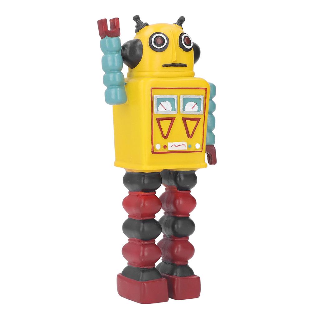 Robot Figurine American Style Retro Classic Resin Cartoon Robot Model Toy Ornament Home Craft