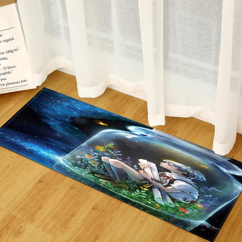 Warm Heart Tree Hole Entrance Door Door Mat Kitchen Bathroom Non-Slip Floor Mat Living Room Bedroom Absorbent Carpet