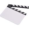 Andoer 30 * 24cm/ 12 * 9in Acrylic Film Clapboard Movie Directors Clapper Board Slate Cut Action Scene Blank Clap Board Dry Erase with White & Black