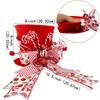 Classic Christmas Tree Top Hat Decoration - 1Pc with Candy Bar & Bow Ribbon Ideal for Christmas Tree Adornment & Table Decor