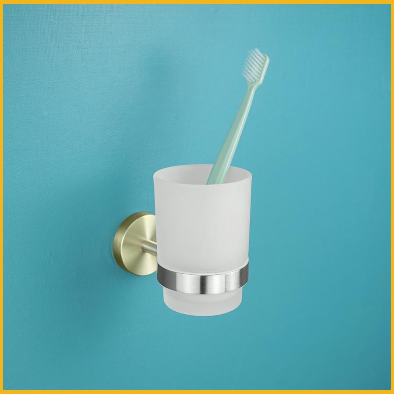 Brushed Gold & Brushed Bathroom Accessories Set Wall Mounted Clothes Hook Toilet Paper Holder Towel Bar Hardware Pendant
