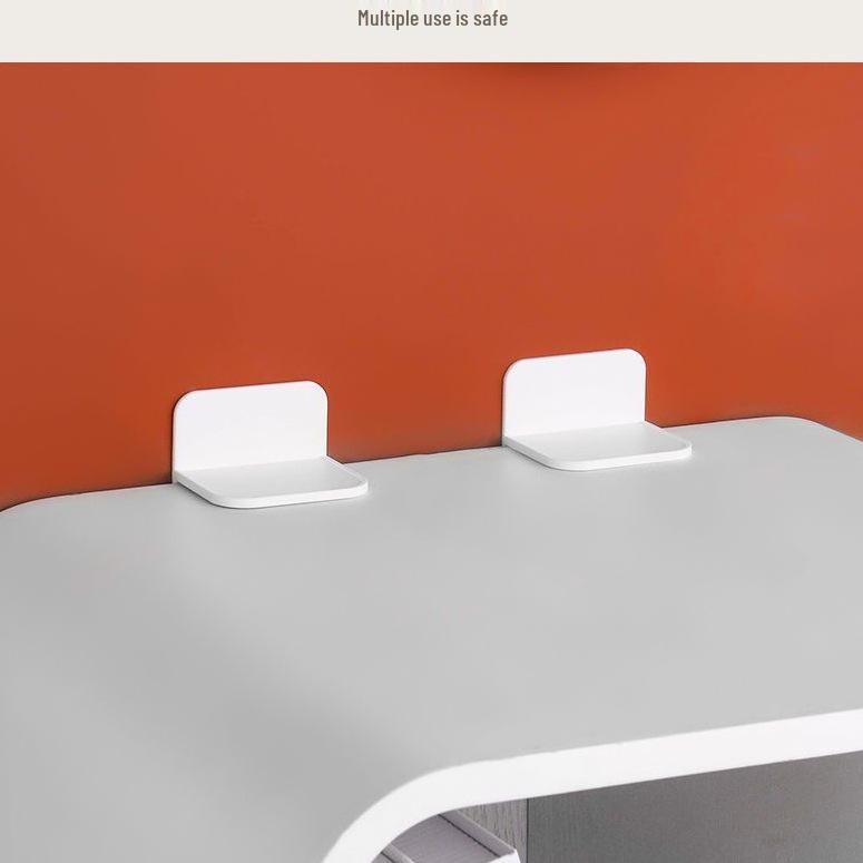 Punch-Free Cabinet Anti-Tip Fixing Bracket for Kitchen Furniture and Wall-Mounted Right-Angle Stabilizer