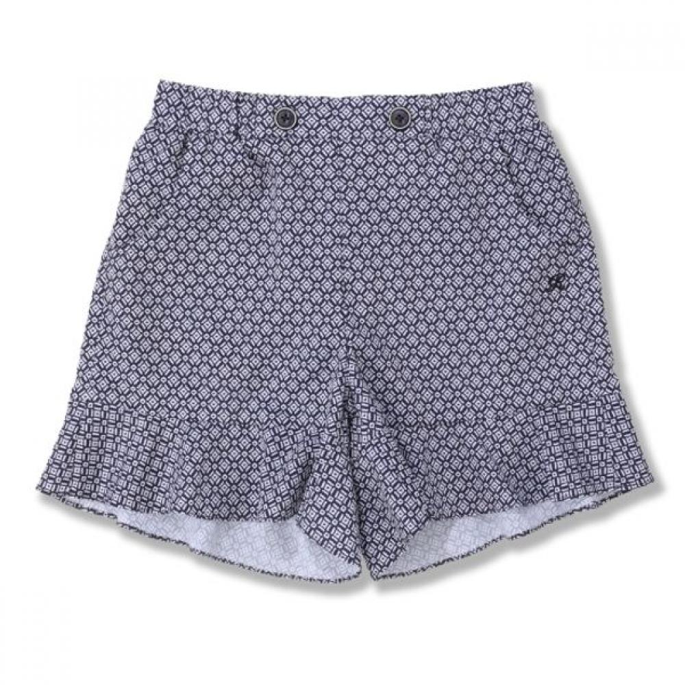 

[renoma Kids] Брюки для девочек с геометрическим узором, оборка, 3 части R1821p115 R1821P215_11 (navy)/110