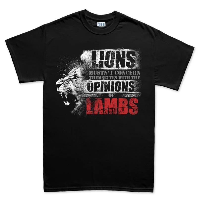

Black Cotton TShirt Cool Athletic Grunge Style Unisex Fitness Muscle Lion Graphic Print Tee Shirt M