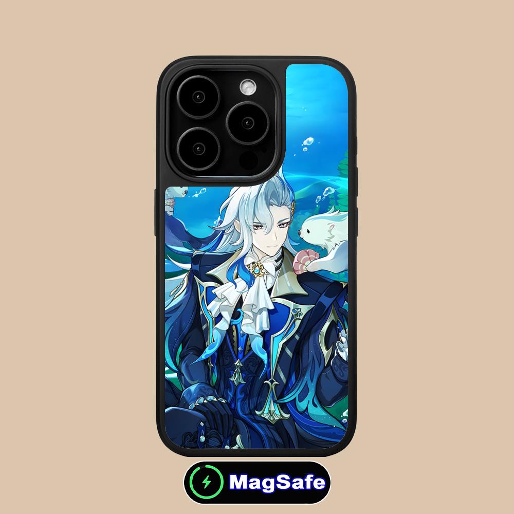 

Game GI Neuvillette Matte Surface Magsafe Mobile Phone Case for iPhone 17 16 15 14 13 12 11 Air Pro Max Plus Colorful Cover iPhone 11