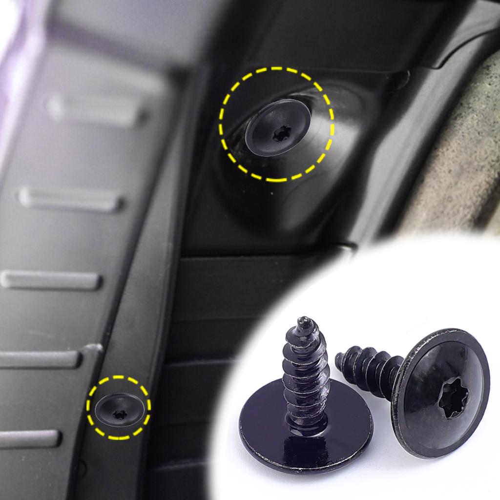 Car Body Screws Mudguard N90974701 for VW Golf Metal Self Tapping Screw Rivet Black Fastener Bolt Cross Self Tapping Phillips