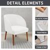 Velvet Semi-Circular Dining Chair Cover with Elastic Arc Design