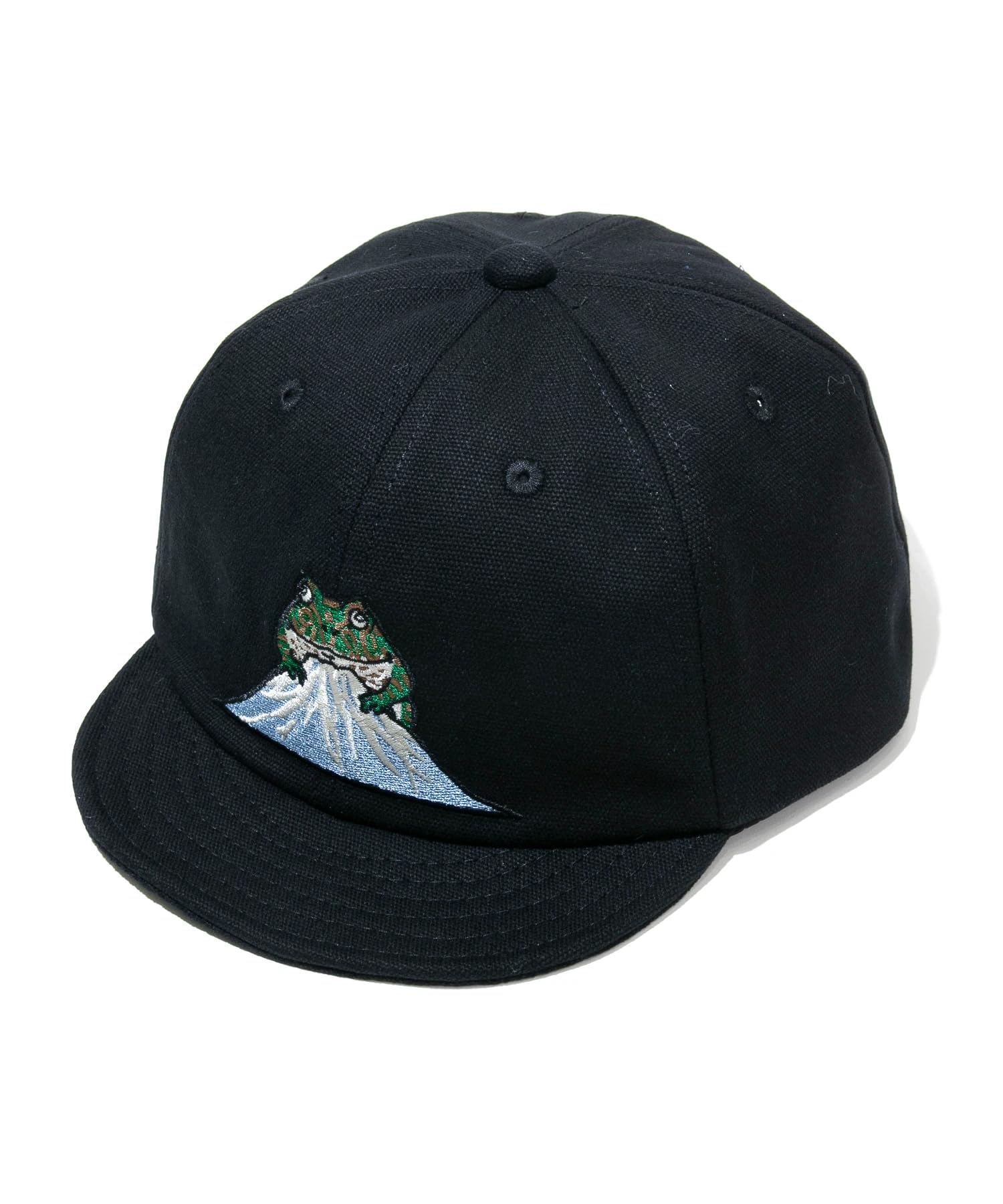 

[go slow caravan] 342903 Холщовая кепка с коротким козырьком Черный Свободный