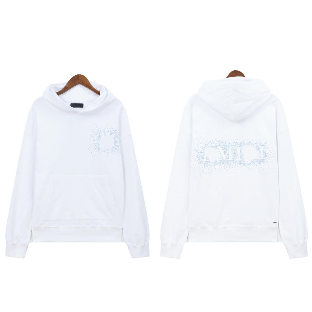 Amiri Washed Water Hoodie: New Star Flash Effect, Embellished Letter Print, Heavyweight American Style for Autumn/Winter