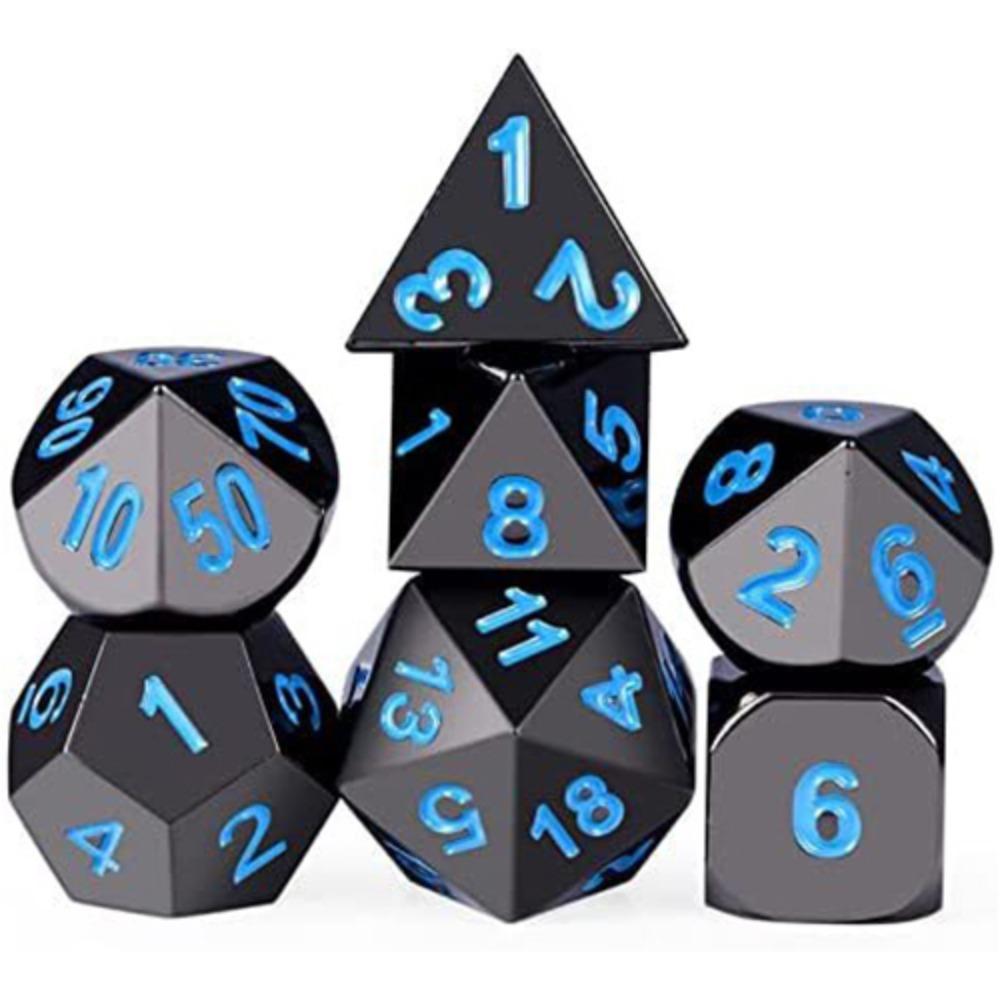 New Metal Metal Dice Set D4 D6 D8 D10 D12 D20 Multicolor Polyhedral Dice Polyhedral Sharp Corner Dice Gift