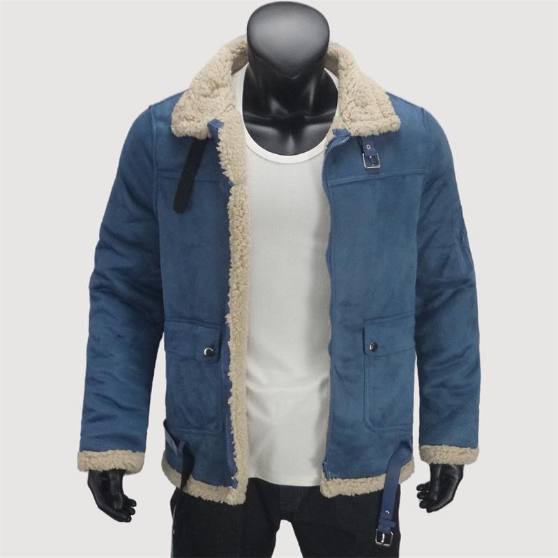 Winter Cold Men's Jacket Zipper Fleece Warm Coats Street Windproof Casual Men's Clothing Outerwear Lapel Jackets S-5XL