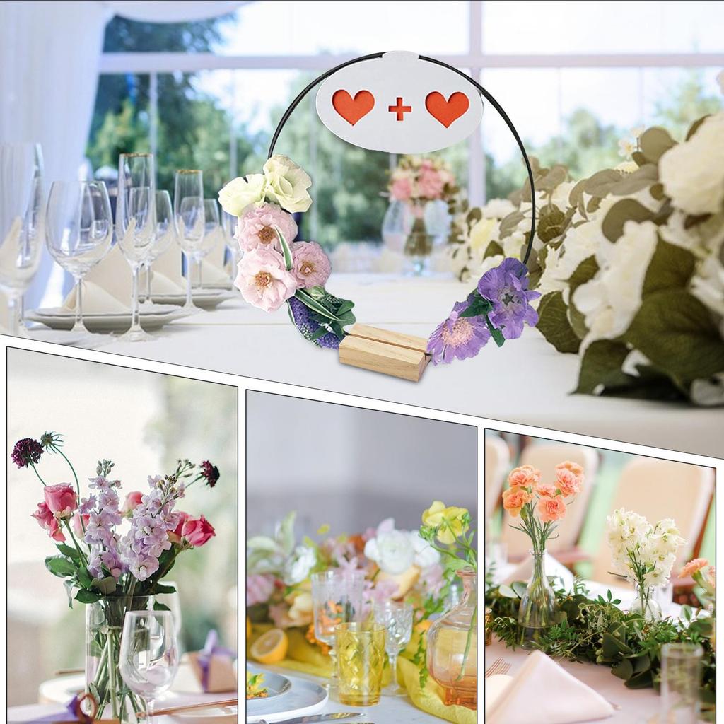 Floral Hoop Holders Wooden Display Stand 10Piece Stable Support For Weddings Festivals Celebrations Photography Display Decor
