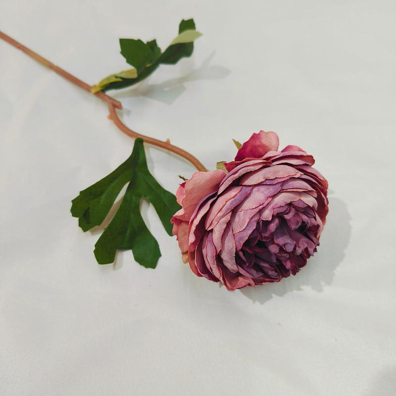 

Искусственный цветок, чайная роза с одним краем, пион, искусственный цветок, жареный край, пион, шелковый цветок, осеннее украшение для волос, цветочное украшение для гостиной rubine красный