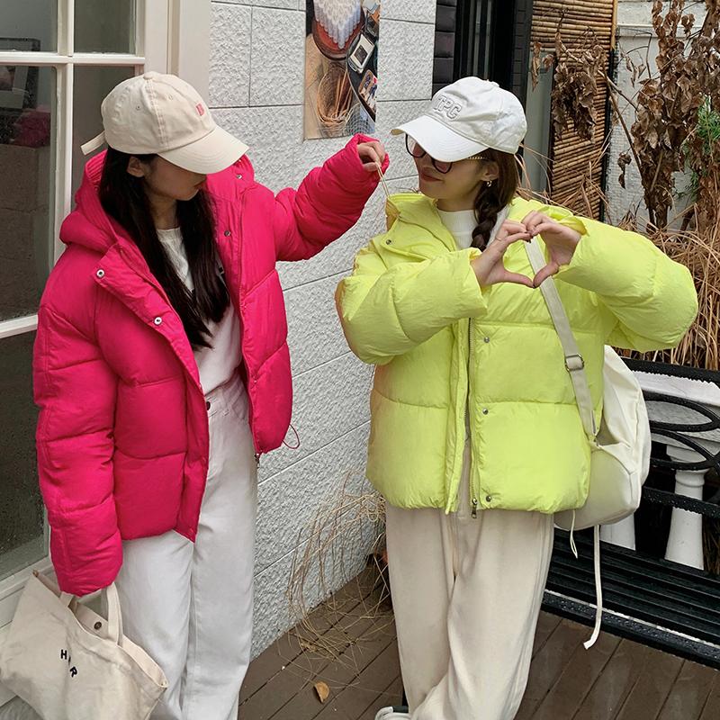 Winter New Korean Style Thick Loose  Bread Clothing Cotton Jacket with Hooded