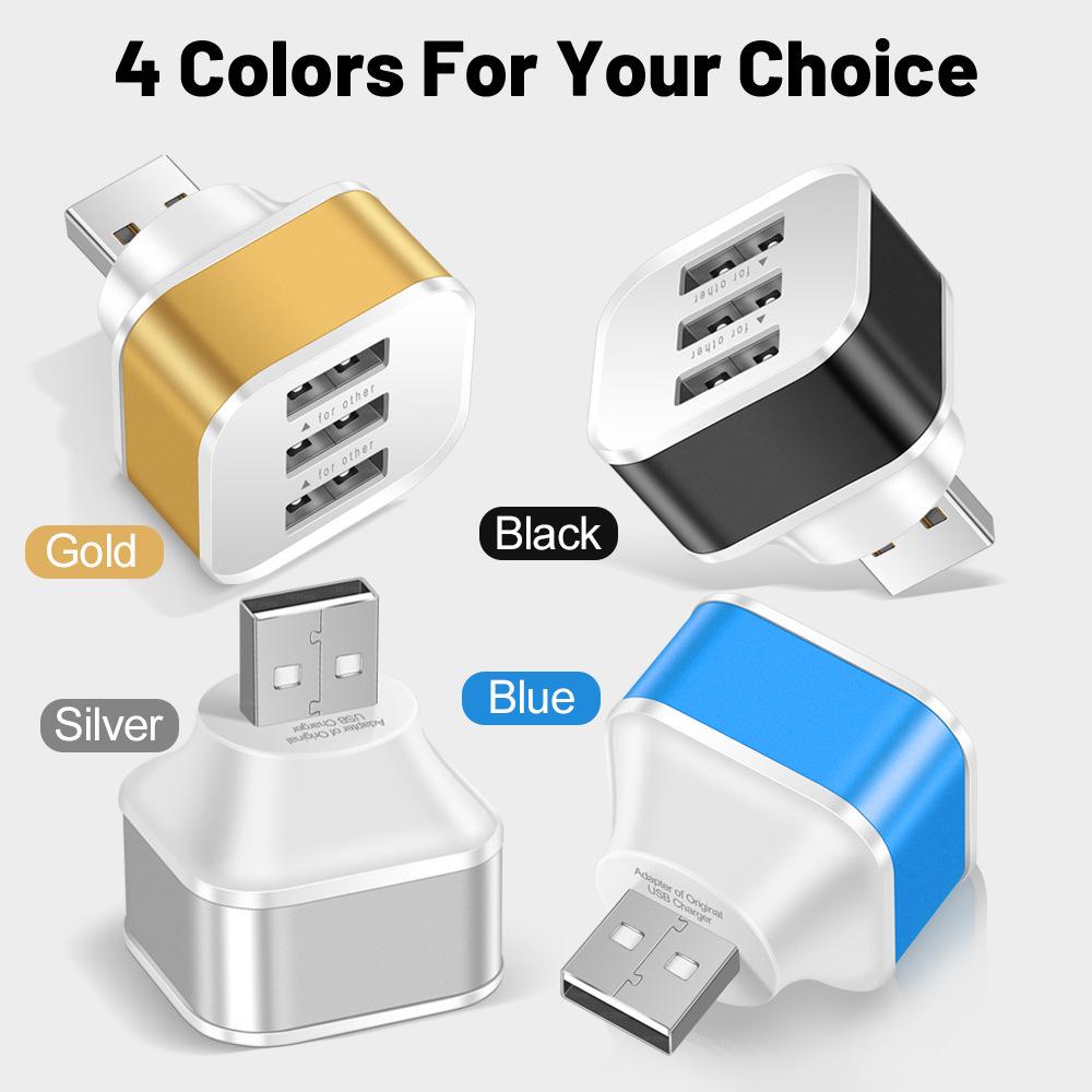 

New 2.0 USB Hub Expander: 3-Port Splitter for Tablets срібний