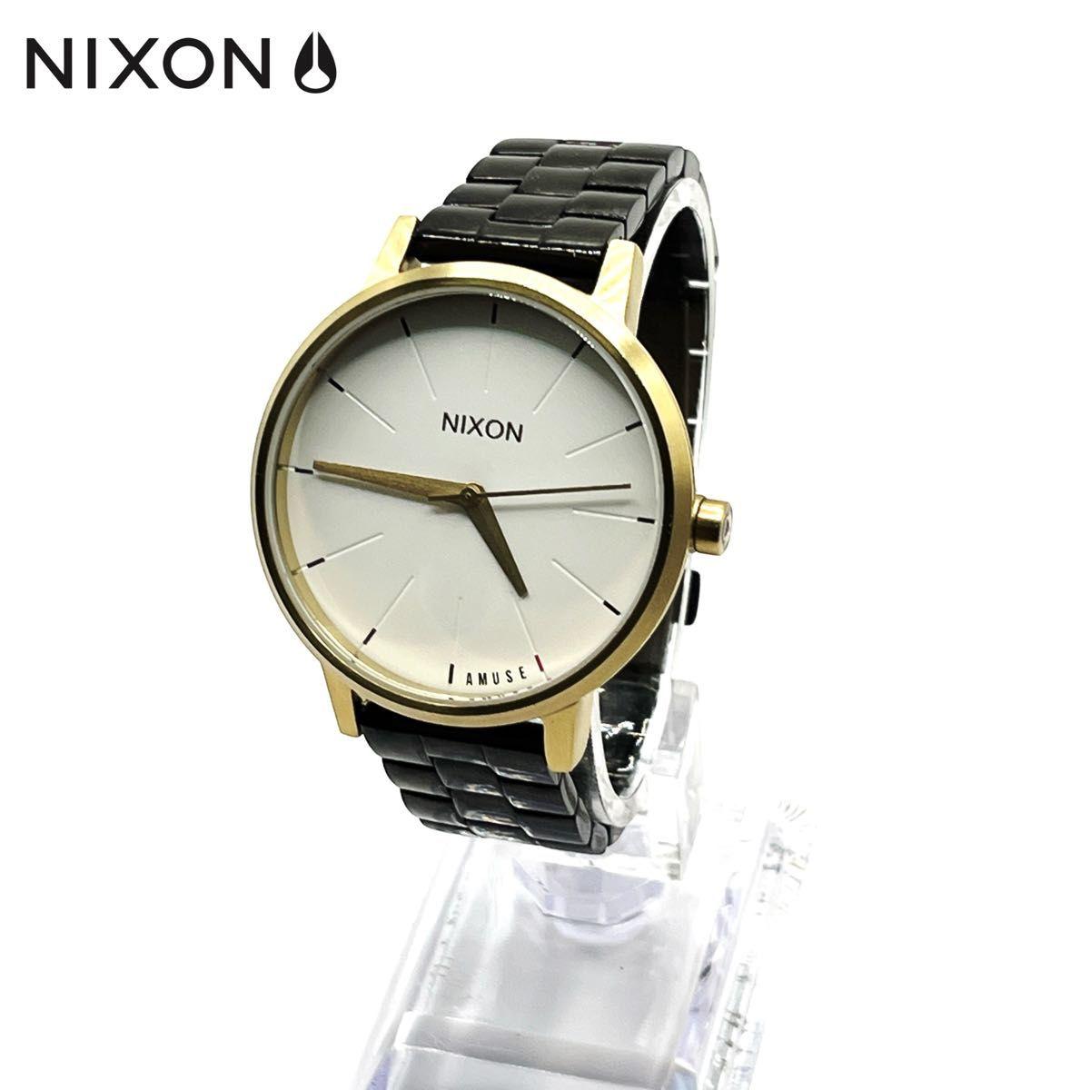 Used [Rare/Collaboration Product] NIXON KENSINGTON AMUSE Light Gold Watch