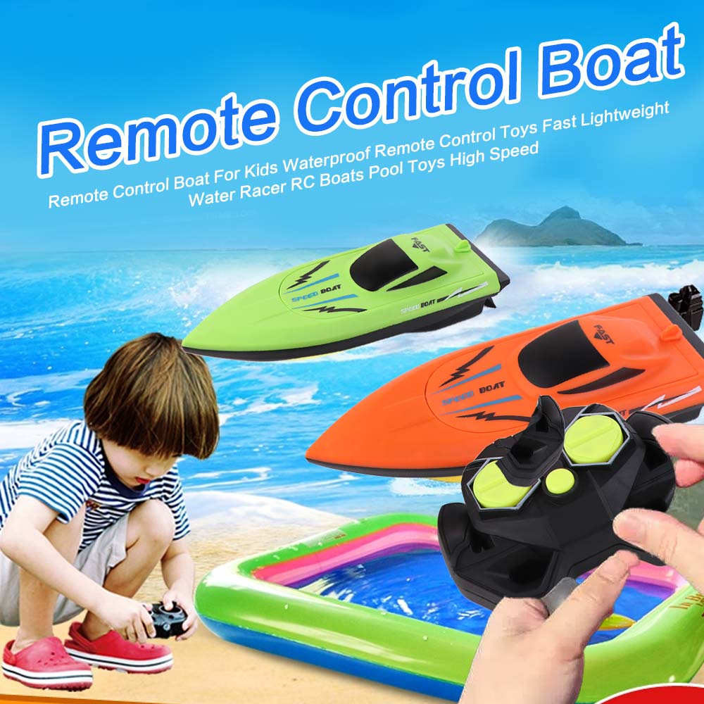 Waterproof Remote Control Boat High Speed Wireless Speedboat Toy Racer RC Boats  Pool Toys