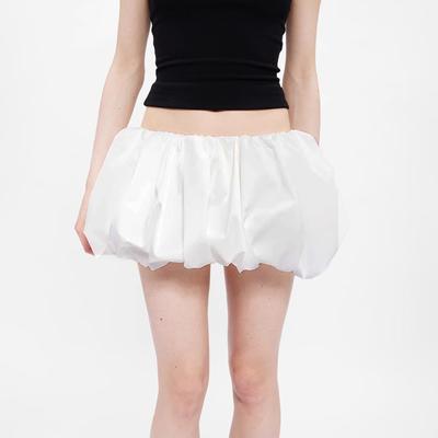 Damen Y2k Rüschen Bubble Röcke Sommer Hohe Taille Niedlich Minirock Elastische Taille A-Linie Rock Strand Urlaub Club Streetwear