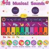 Klaviermatte mit 28 Musikklängen – 160 x 66 cm, Musikspielzeug – Klaviermatte, Tanzmatte, frühes Lernspielzeug, Musikgeschenke für Kleinkinder im Alter von 3–9 Jahren