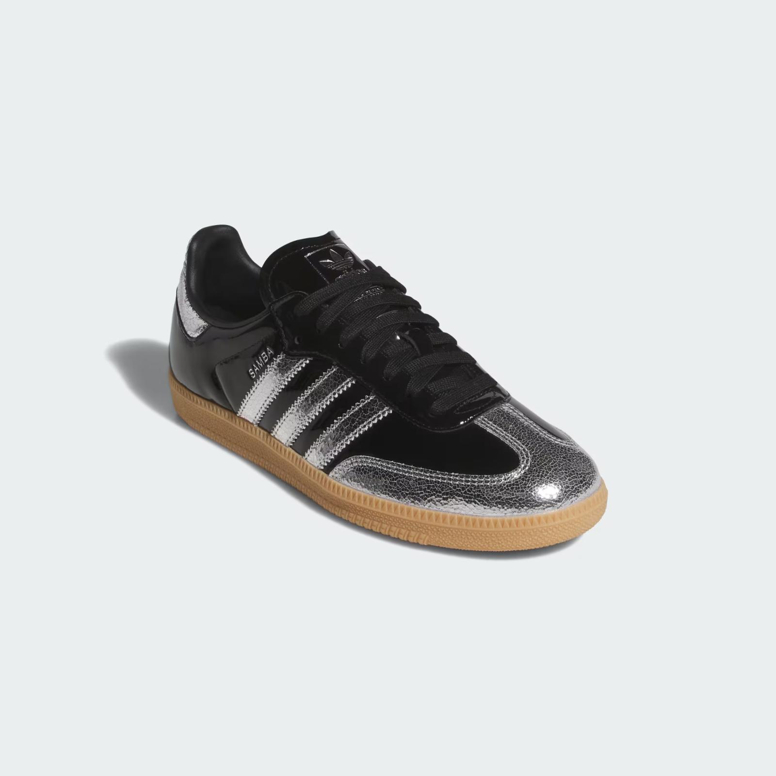 KI0172 adidas Samba OG Core Black Silver Metallic (Men s) 10