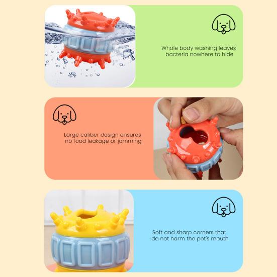 Interactive Dog Toys Food Dispensing Toy for Aggressive Chewers Leaked Balls Teeth Cleaning Food Puzzle Toy for Small Medium Large Dogs