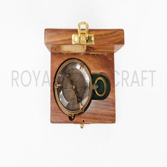 Montre de poche boussole rétro randonnée ceinture porte-clés boussole camping camping profession boussole de survie