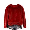 Ladies Fashion Casual Long Sleeve Printed Round Neck Hoodie Pullover Top