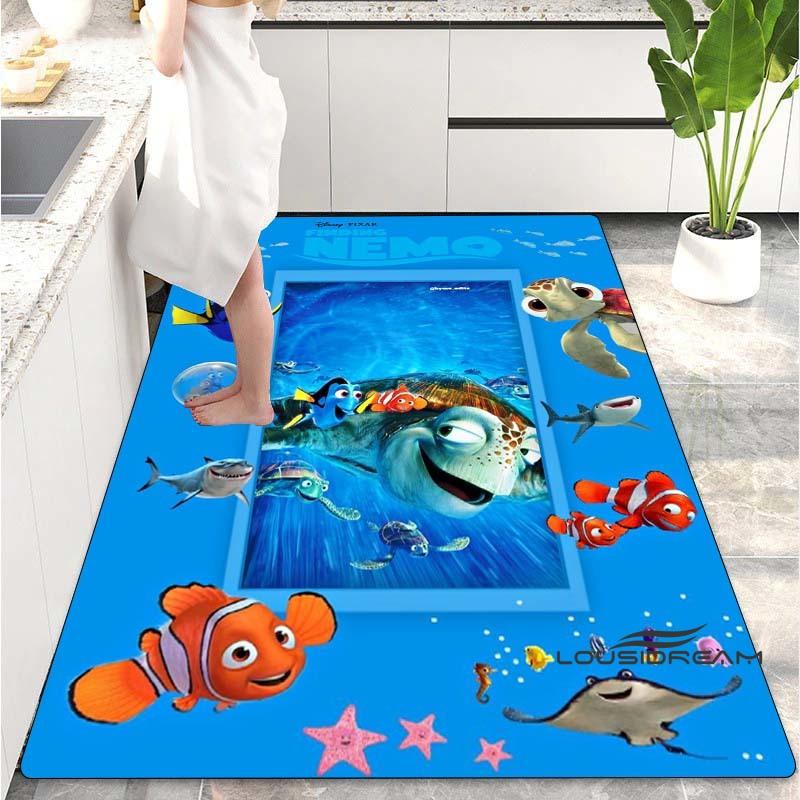 Il Tappeto Cartone Animato Alla Ricerca di Nemo È Adatto per Decorare il Soggiorno, la Camera da Letto, il Divano e la Cucina. È un tappetino antiscivolo.