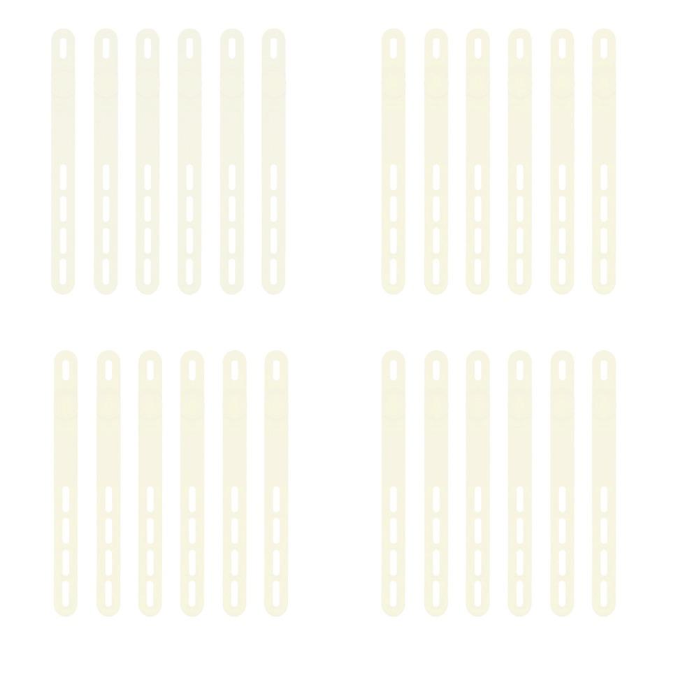 

24PCS High Elasticity Cord Organizer Durable Adjustable Fastening Silicone Cable Ties 24Pcs Set Reusable Wire Organizer прозорий