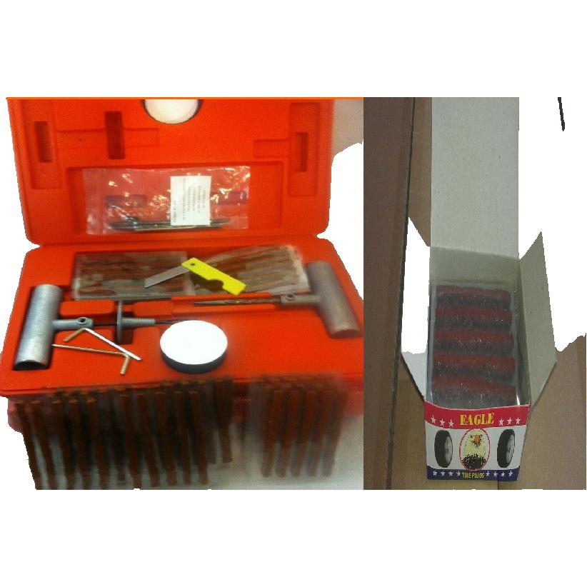 Красный ЯщикНабор для ремонта шин содержит 90 коричневых жгутов 1/4 x 4  + аксессуары для набора t