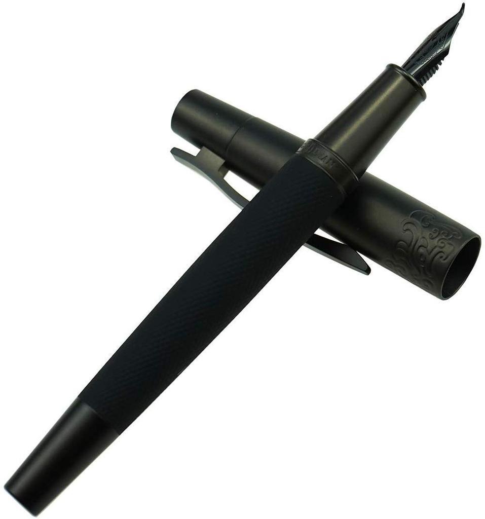Fountain Pen Black Special Nib Fine Medium Bold Metal Gift Box Hongdian Men's (0.7-1.2mm)