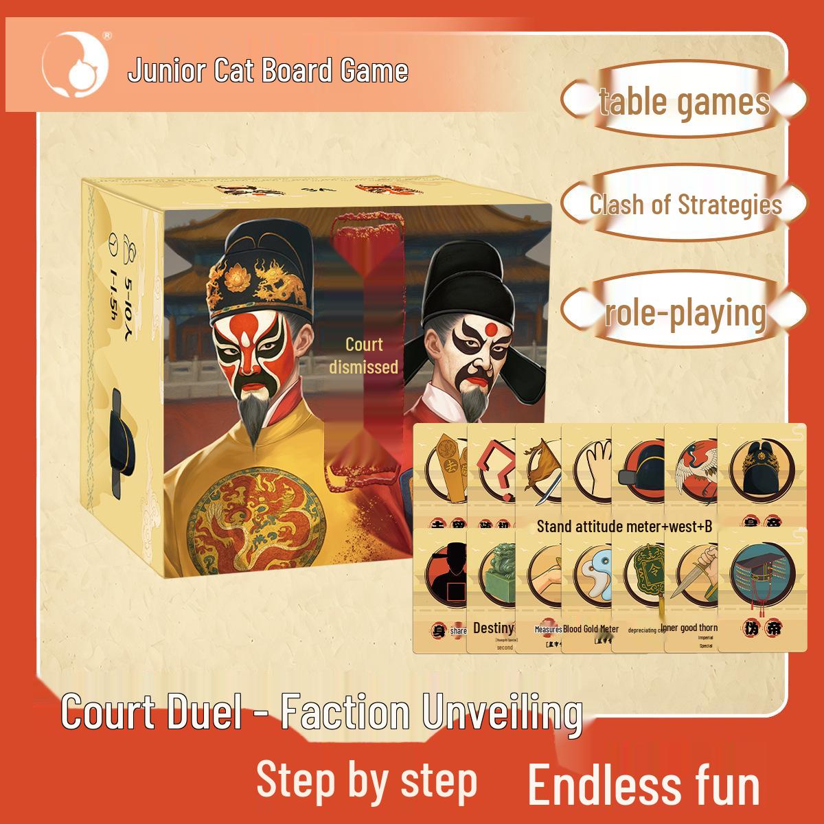 Junior Brother Cat: Court Retreats - Murder Mystery RPG Card Game for 5-10 Players
