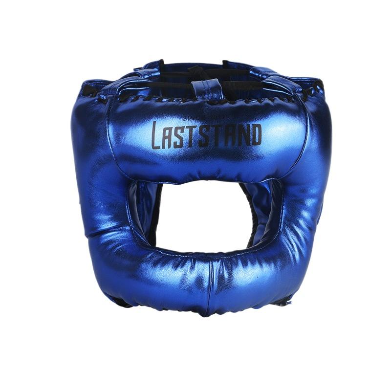 Boxing Headgear MMA Helmet Head Gear Protectors Adult Child Training Headgear Muay Thai Kickboxing Full-covered Helmets S синий