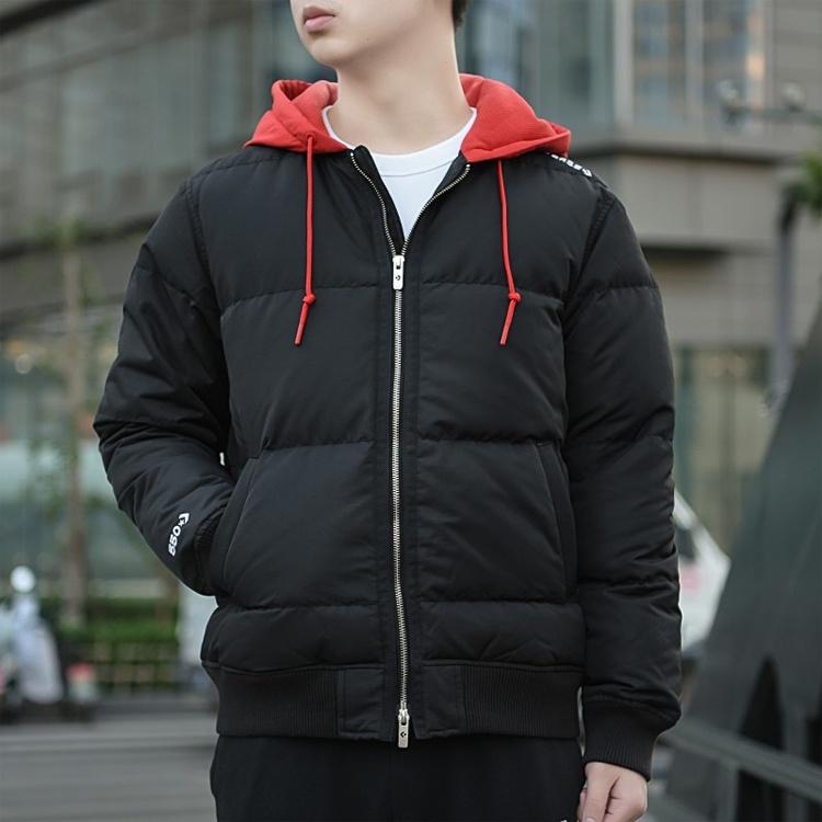 Converse Court Down Bomber Jacket Asia Sizing 'Black Red' Men's 10019992-A01