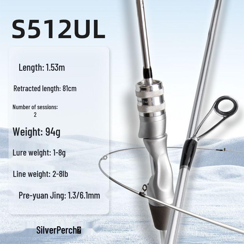 AuKa Silver Perch Mackerel UL Outdoor Beginner Lure Rod (No Reel)